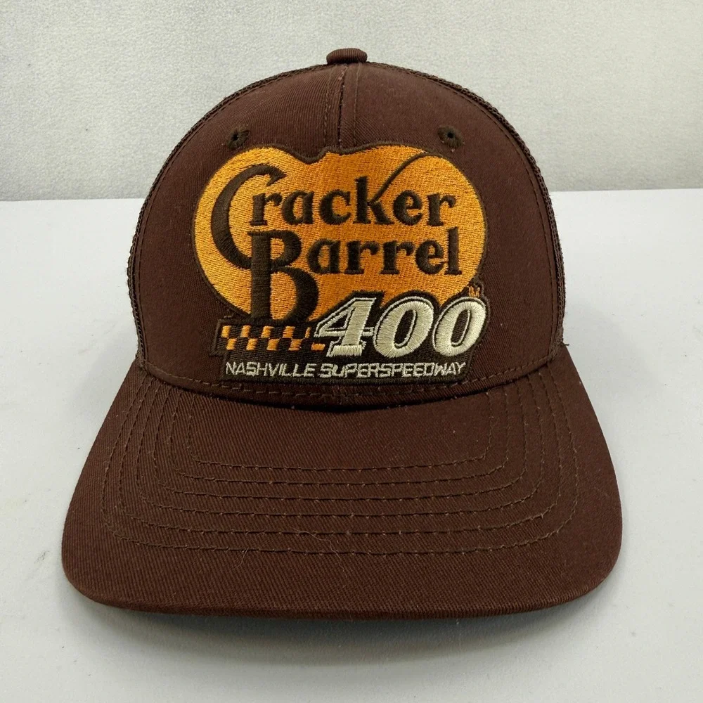 Cracker Barrel 400 Trucker Hat Mens Brown Nashville Superspeedway Racing Cap